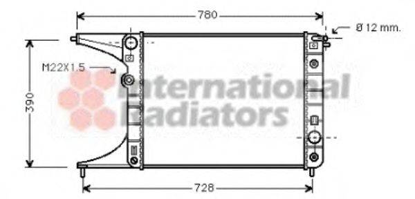 VAN WEZEL 37002201 Радіатор, охолодження двигуна