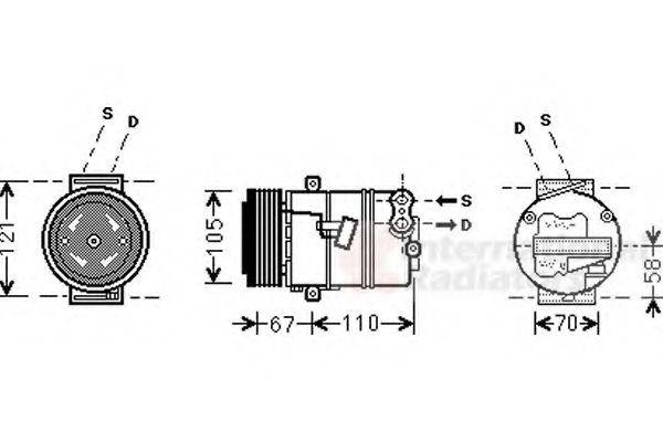 VAN WEZEL 3700K494 Компресор, кондиціонер