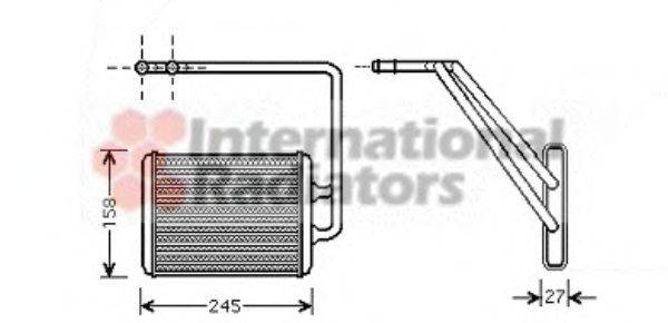 VAN WEZEL 82006141 Теплообмінник, опалення салону