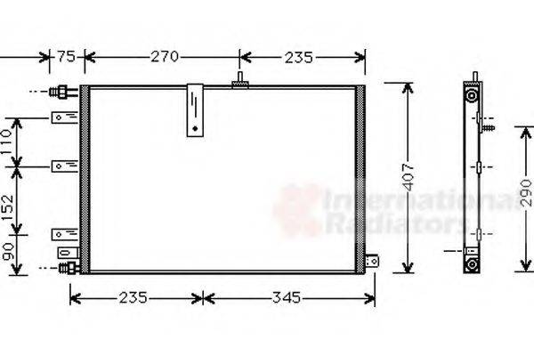 VAN WEZEL 47005034 Конденсатор, кондиціонер