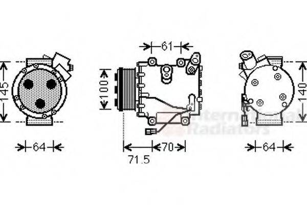 VAN WEZEL 2500K235 Компресор, кондиціонер