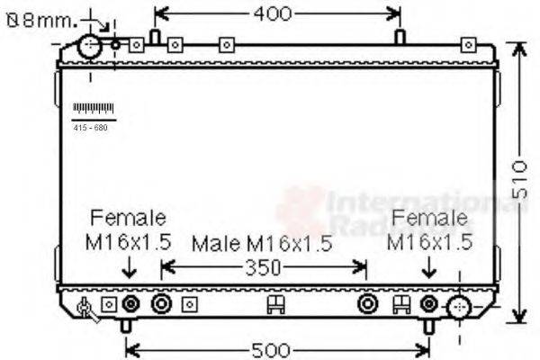 VAN WEZEL 81002106 Радіатор, охолодження двигуна