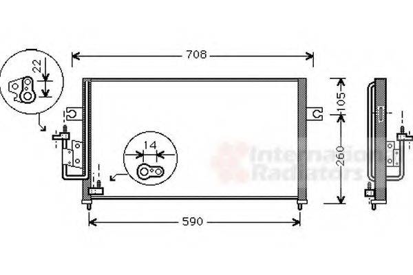 VAN WEZEL 82005057 Конденсатор, кондиціонер