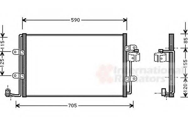 VAN WEZEL 58005176 Конденсатор, кондиціонер