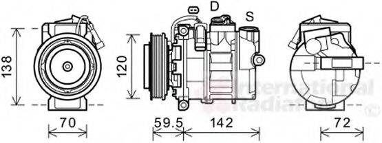 VAN WEZEL 4300K494 Компресор, кондиціонер