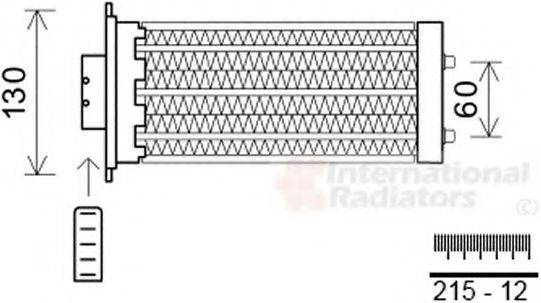 VAN WEZEL 37006573 Теплообмінник, опалення салону