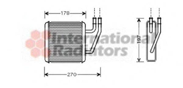 VAN WEZEL 58006203 Теплообмінник, опалення салону