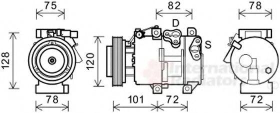 VAN WEZEL 8300K218 Компресор, кондиціонер