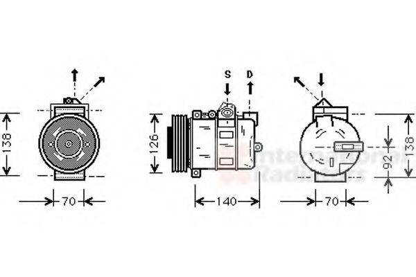 VAN WEZEL 0200K038 Компресор, кондиціонер