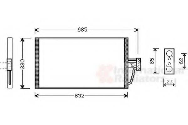 VAN WEZEL 06005254 Конденсатор, кондиціонер