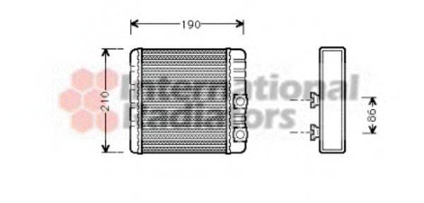 VAN WEZEL 06006211 Теплообмінник, опалення салону