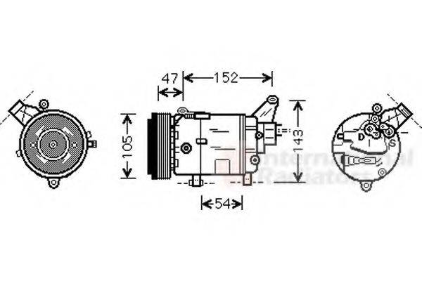 VAN WEZEL 0600K076 Компресор, кондиціонер