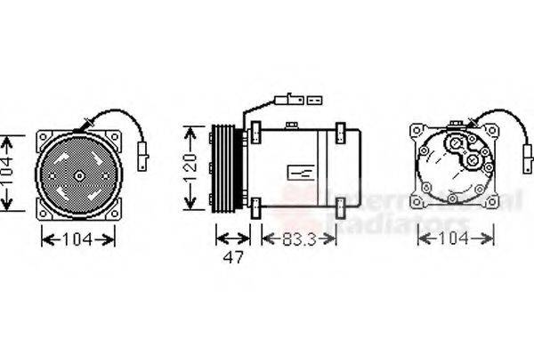 VAN WEZEL 0900K178 Компресор, кондиціонер