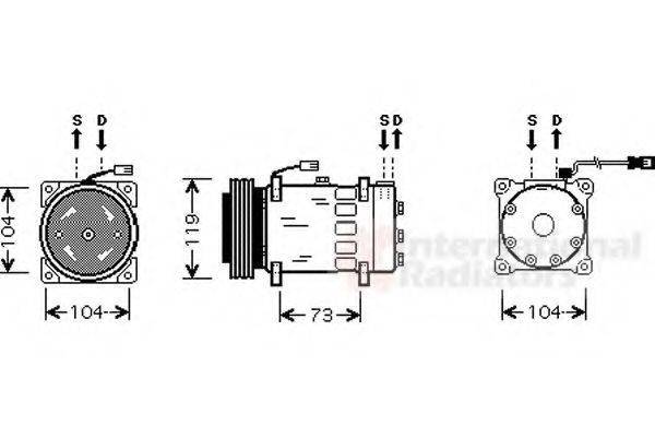 VAN WEZEL 0900K180 Компресор, кондиціонер