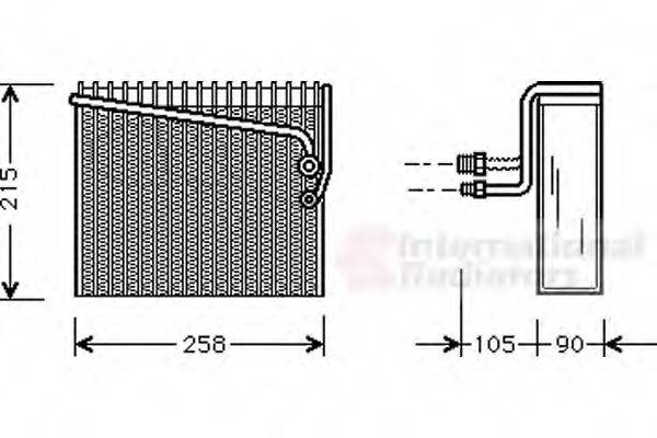 VAN WEZEL 1700V072 Випарник, кондиціонер