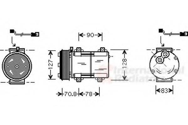 VAN WEZEL 1800K281 Компресор, кондиціонер