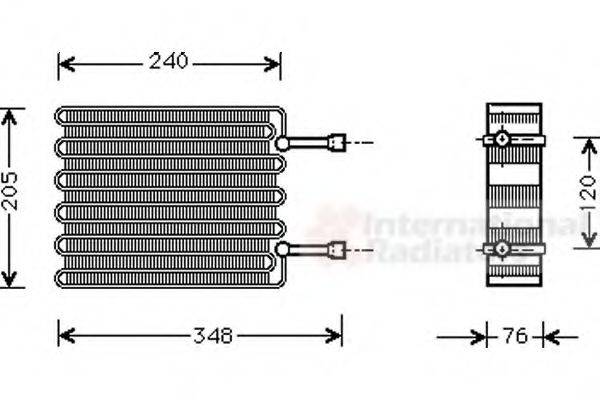 VAN WEZEL 1800V022 Випарник, кондиціонер