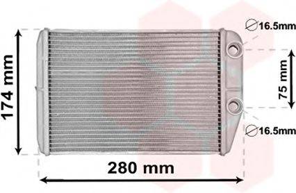 VAN WEZEL 17006410 Теплообмінник, опалення салону