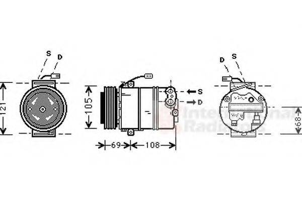 VAN WEZEL 3700K373 Компресор, кондиціонер