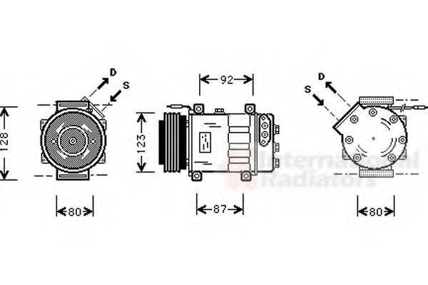 VAN WEZEL 4300K037 Компресор, кондиціонер