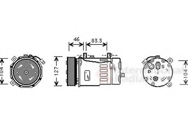 VAN WEZEL 5800K050 Компресор, кондиціонер