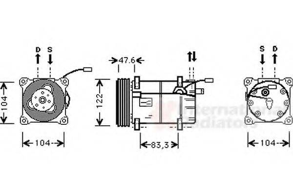 VAN WEZEL 5900K109 Компресор, кондиціонер