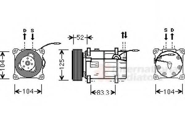 VAN WEZEL 5900K122 Компресор, кондиціонер