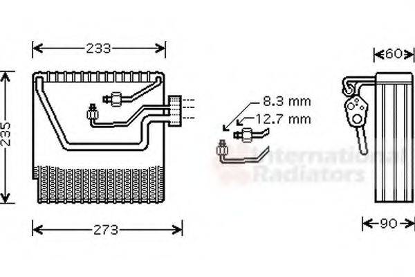 VAN WEZEL 5900V111 Випарник, кондиціонер