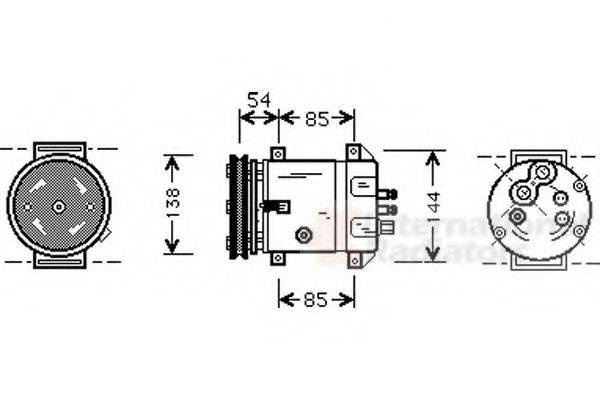 VAN WEZEL 8100K020 Компресор, кондиціонер