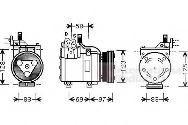 VAN WEZEL 8200K093 Компресор, кондиціонер