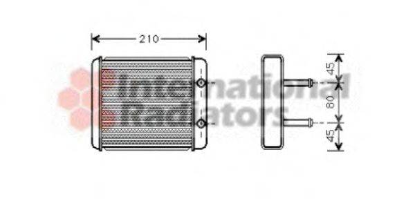 VAN WEZEL 83006008 Теплообмінник, опалення салону