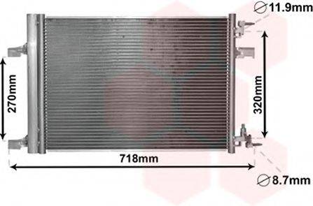 VAN WEZEL 37005500 Конденсатор, кондиціонер