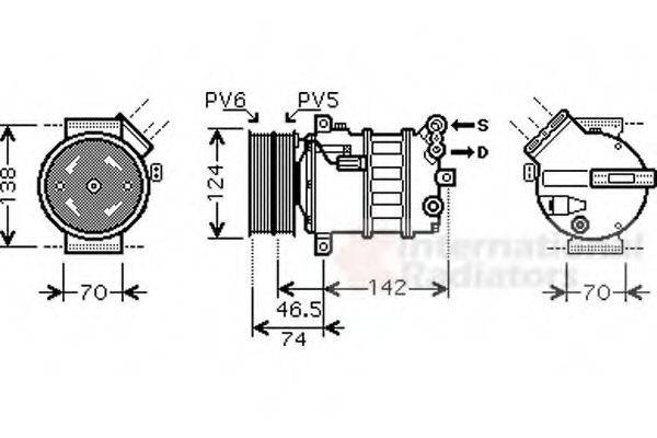 VAN WEZEL 0100K106 Компресор, кондиціонер