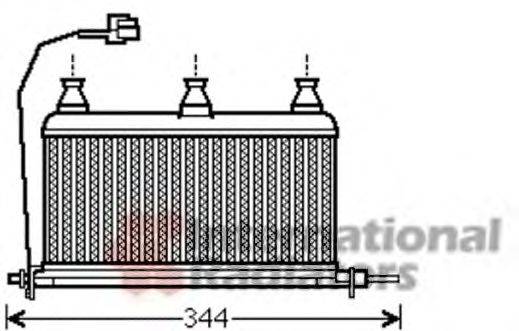 VAN WEZEL 06006352 Теплообмінник, опалення салону