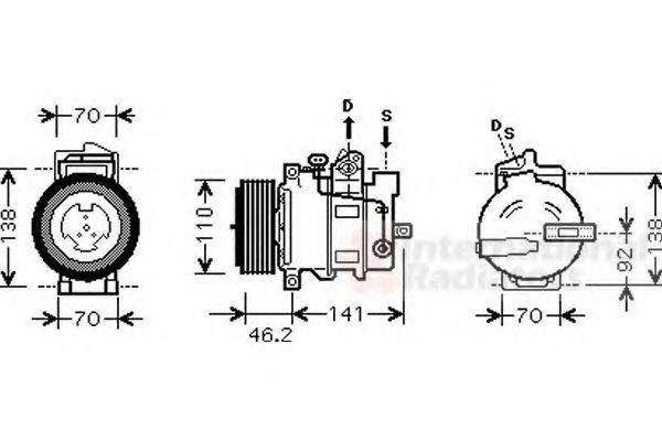 VAN WEZEL 3000K427 Компресор, кондиціонер