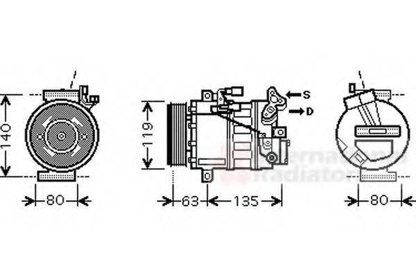 VAN WEZEL 4300K392 Компресор, кондиціонер