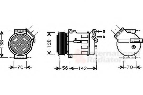 VAN WEZEL 4700K067 Компресор, кондиціонер