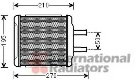 VAN WEZEL 81006088 Теплообмінник, опалення салону