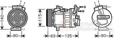 VAN WEZEL 4300K486 Компресор, кондиціонер