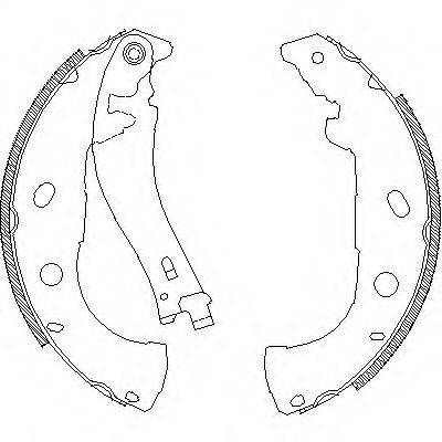 WOKING Z407200 Комплект гальмівних колодок