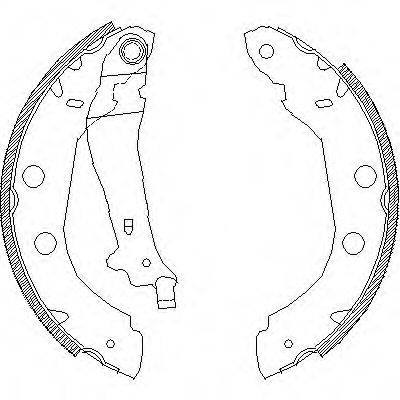 WOKING Z441500 Комплект гальмівних колодок