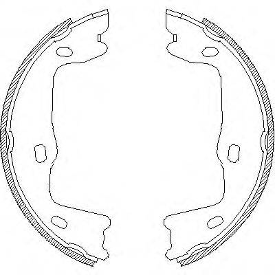 WOKING Z465100 Комплект гальмівних колодок, стоянкова гальмівна система