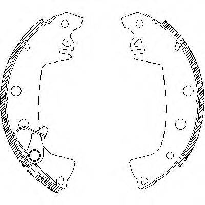 WOKING Z465501 Комплект гальмівних колодок