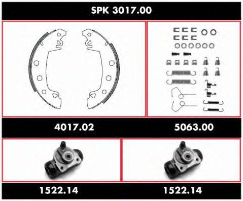 WOKING SPK301700 Комплект гальм, барабанний гальмівний механізм