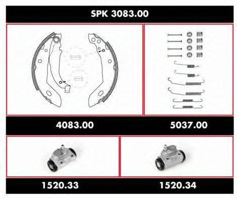 WOKING SPK308300 Комплект гальм, барабанний гальмівний механізм