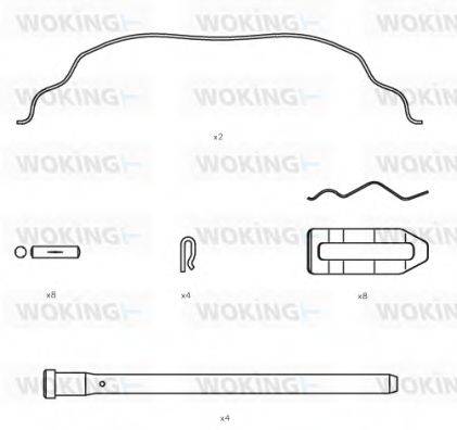 WOKING ACA850400 Комплектуючі, колодки дискового гальма