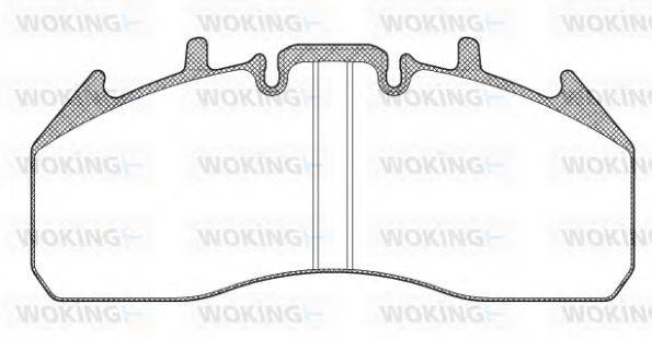 WOKING JSA1357310 Комплект гальмівних колодок, дискове гальмо