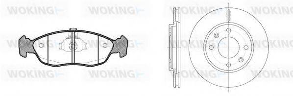 WOKING 8561302 Комплект гальм, дисковий гальмівний механізм