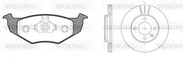 WOKING 8709304 Комплект гальм, дисковий гальмівний механізм