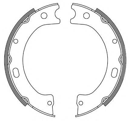 WOKING Z424300 Комплект гальмівних колодок, стоянкова гальмівна система